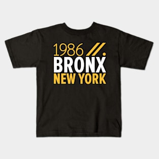 Bronx NY Birth Year Collection - Represent Your Roots 1986 in Style Kids T-Shirt